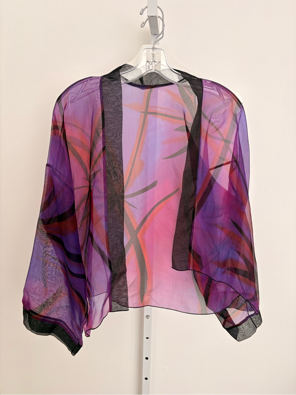 Pleasantly Printed Lightweight Sheer Scarf Top by Pleinpoty